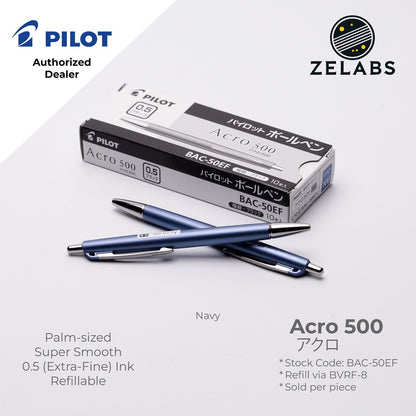 Pilot Acro 500 Extra Fine Ballpoint Pen (Palm-sized) - BAC-50EF - 0.5mm