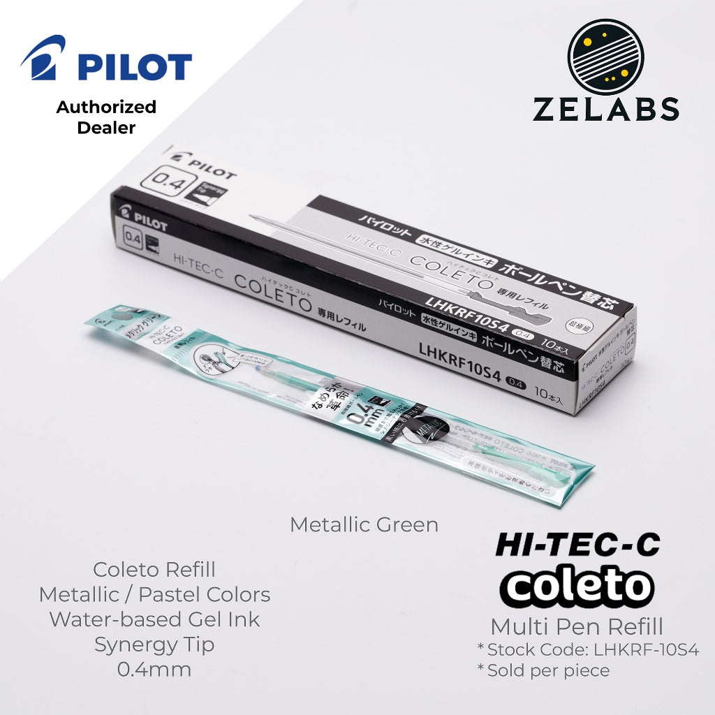 Pilot Hi-Tec-C Coleto Metallic / Pastel Gel Multi-pen / Multifunction Refill - LHKRF-10S4 - 0.4mm