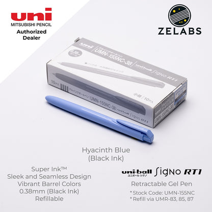 Uni Uni-Ball Signo RT1 Retractable Gel Pen (Pastel Barrel Color) - UMN-155NC - 0.38mm