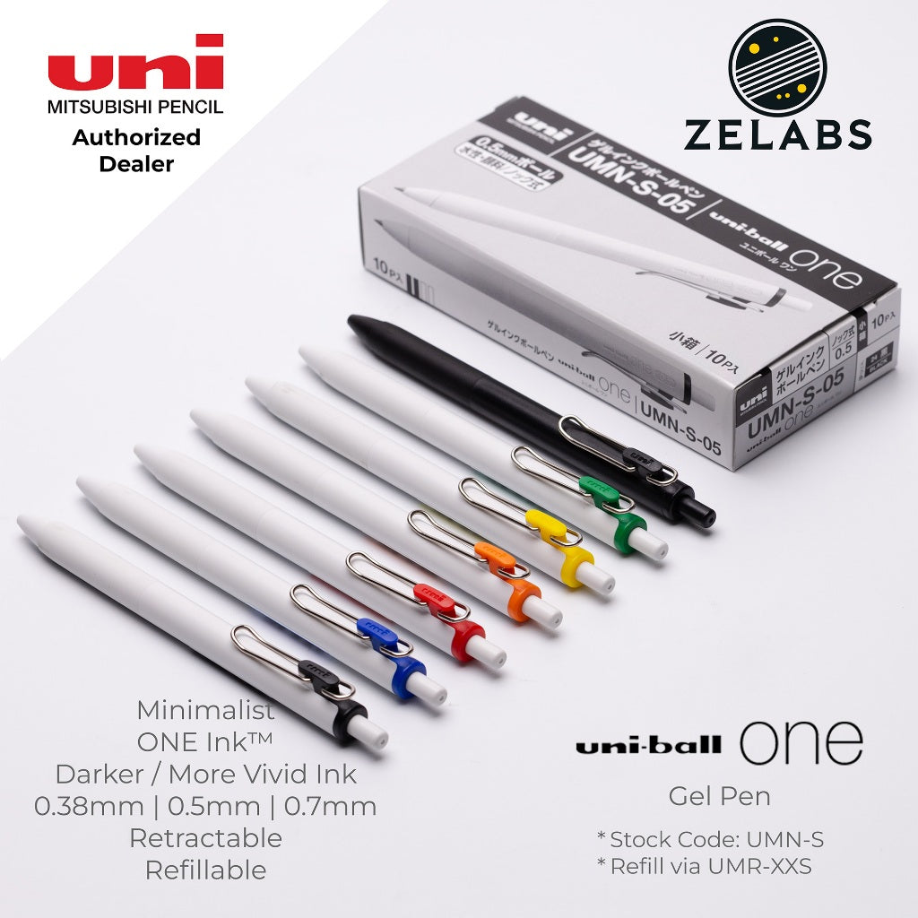 Uni Uni-Ball ONE Retractable Minimalist Gel Pen - UMN-S - 0.38mm / 0.5mm / 0.7mm