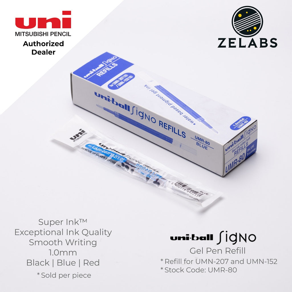 Uni Uni-Ball Signo UMR-80 Broad Gel Pen Refill (for UMN-207 and UMN-152) - 1.0mm