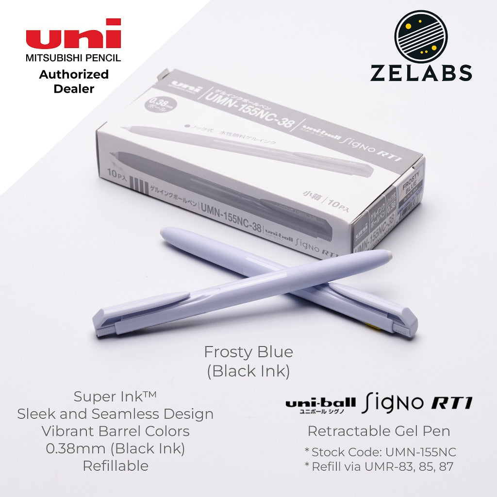 Uni Uni-Ball Signo RT1 Retractable Gel Pen (Pastel Barrel Color) - UMN-155NC - 0.38mm