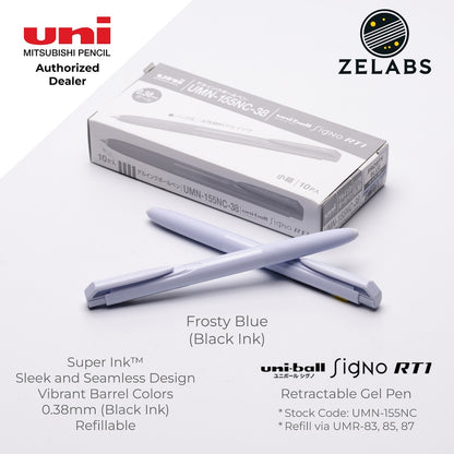 Uni Uni-Ball Signo RT1 Retractable Gel Pen (Pastel Barrel Color) - UMN-155NC - 0.38mm