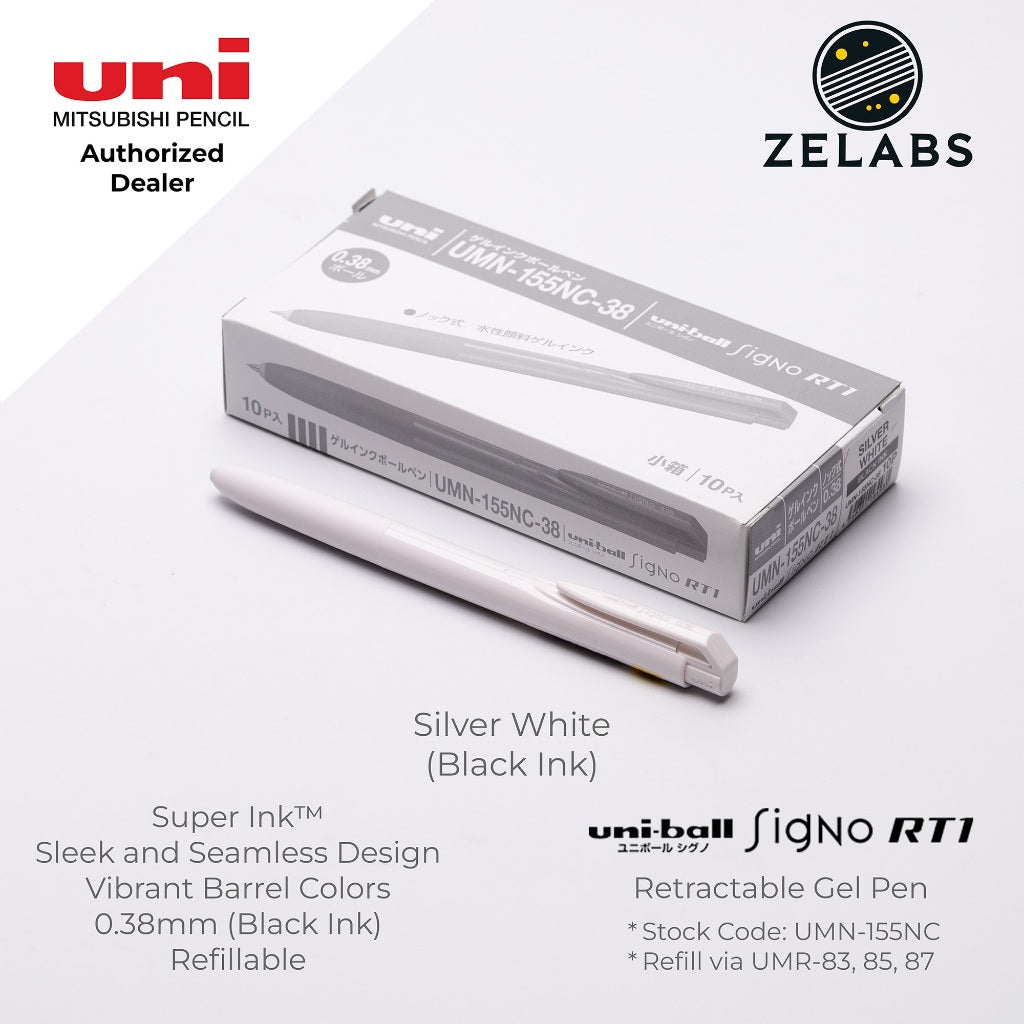 Uni Uni-Ball Signo RT1 Retractable Gel Pen (Pastel Barrel Color) - UMN-155NC - 0.38mm