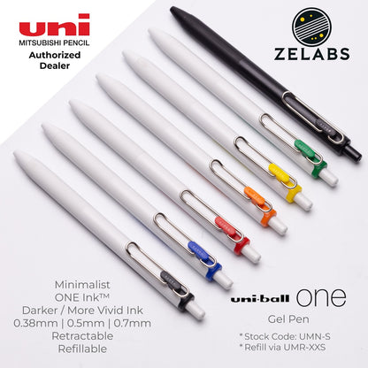Uni Uni-Ball ONE Retractable Minimalist Gel Pen - UMN-S - 0.38mm / 0.5mm / 0.7mm