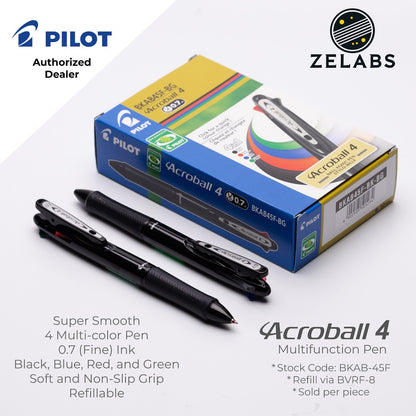 Pilot Acroball 4 Fine Multifunction Ballpoint Pen / Multi-Pen - BKAB-45F - 0.7mm
