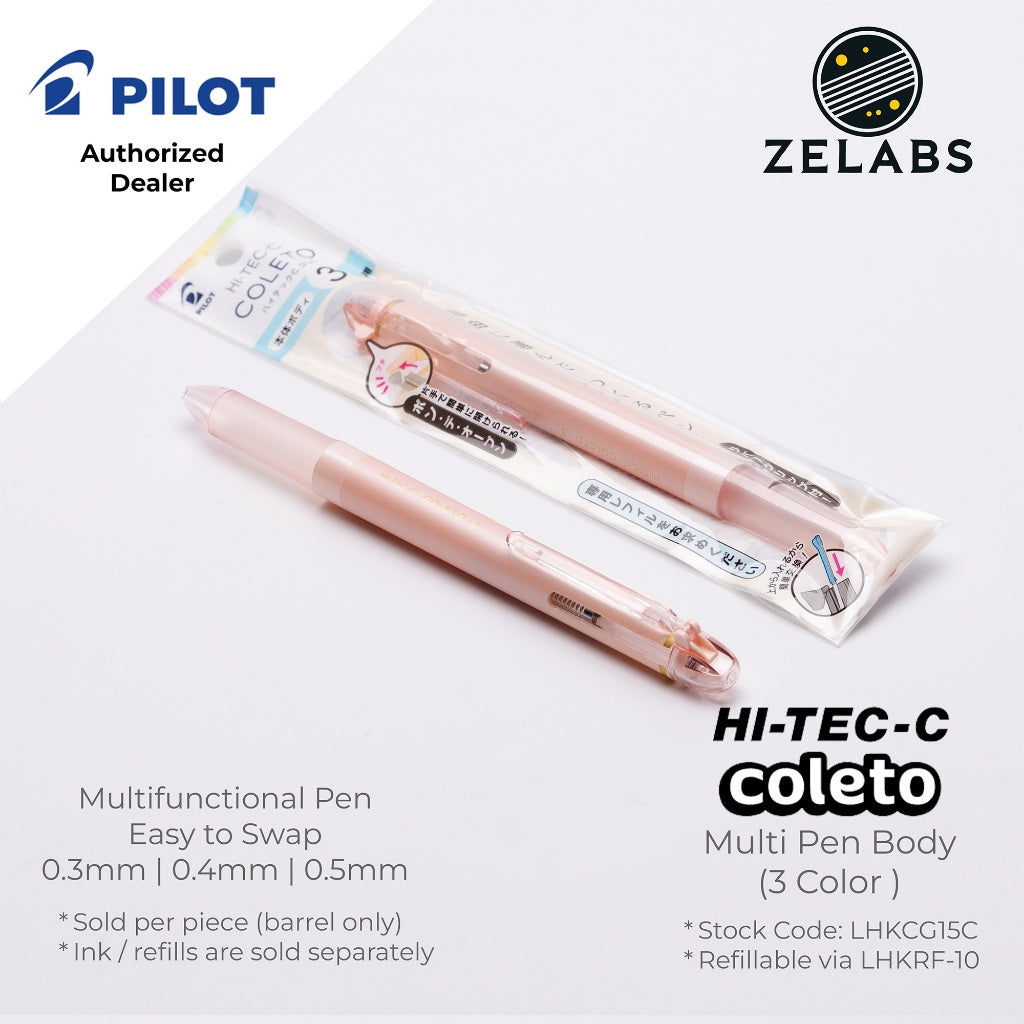 Pilot Hi-Tec C Coleto 3/5 Color Multifunction Pen / Multi-Pen (Barrel Only) - LHKCG15C | LHKCG25C