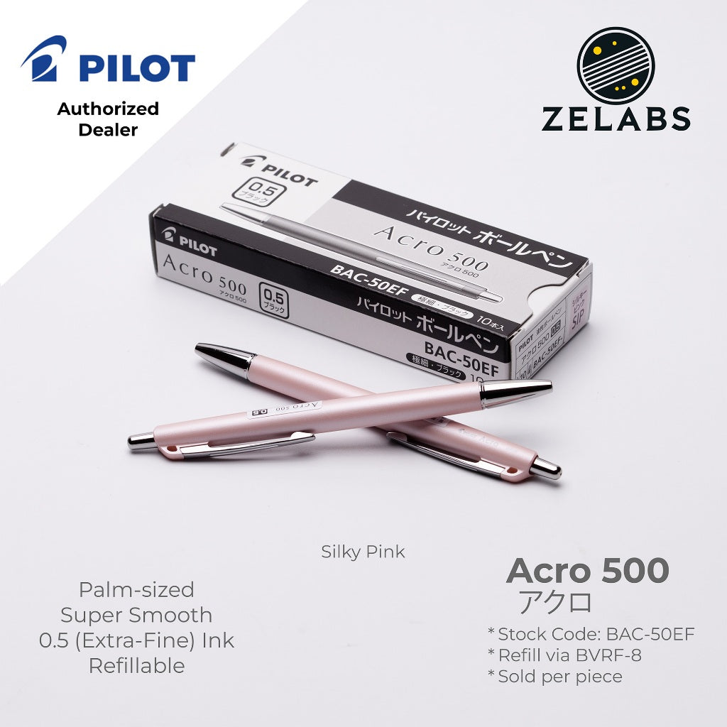 Pilot Acro 500 Extra Fine Ballpoint Pen (Palm-sized) - BAC-50EF - 0.5mm