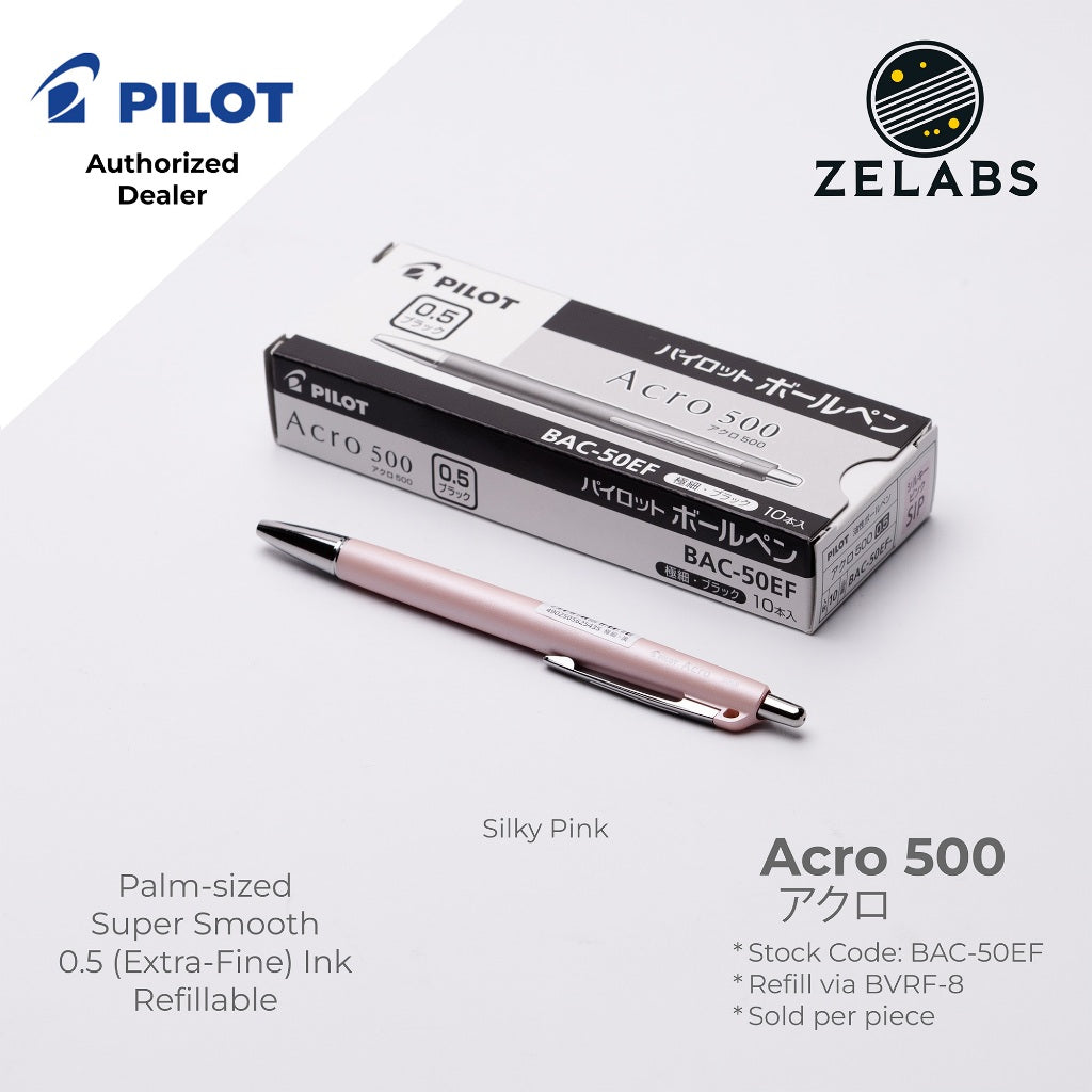 Pilot Acro 500 Extra Fine Ballpoint Pen (Palm-sized) - BAC-50EF - 0.5mm