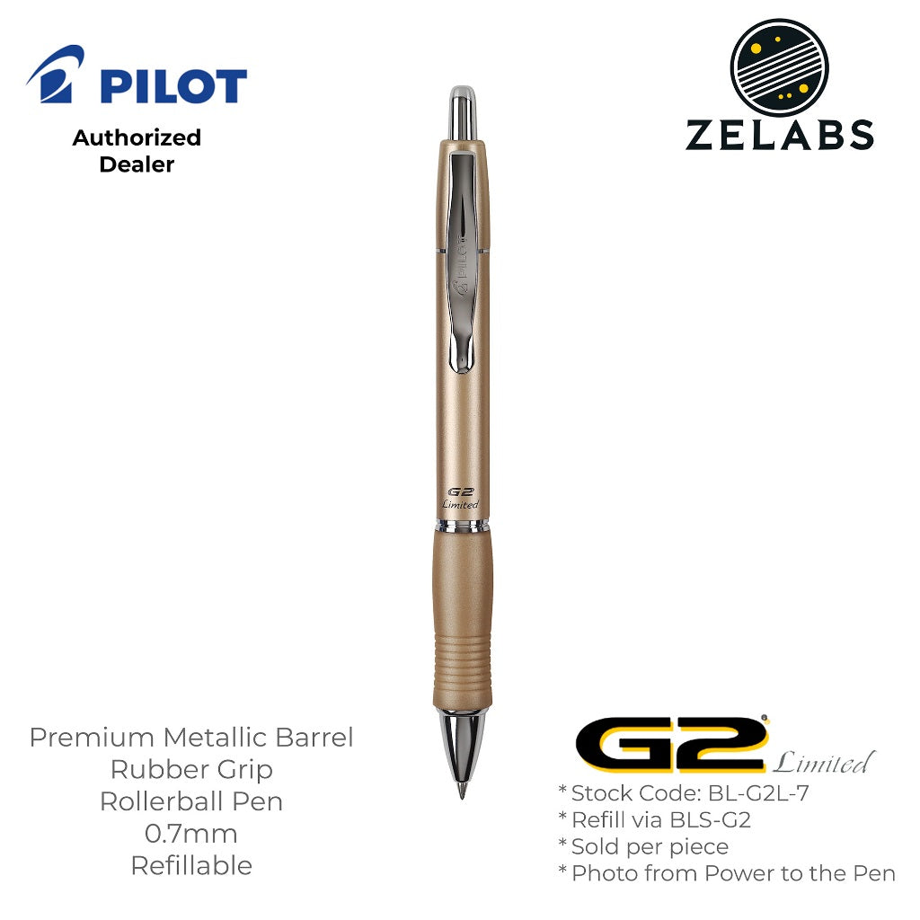 Pilot G-2 Limited Premium Retractable Roller Ball Pen (Gel Ink) - BL-G2L - 0.7mm