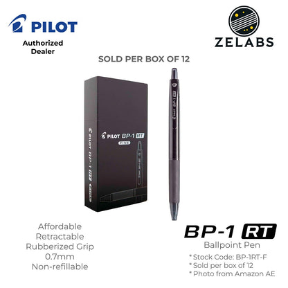 Pilot BP-1 RT Fine Retractable Ballpoint Pens (Box of 12) - BP-1RT-F - 0.7mm