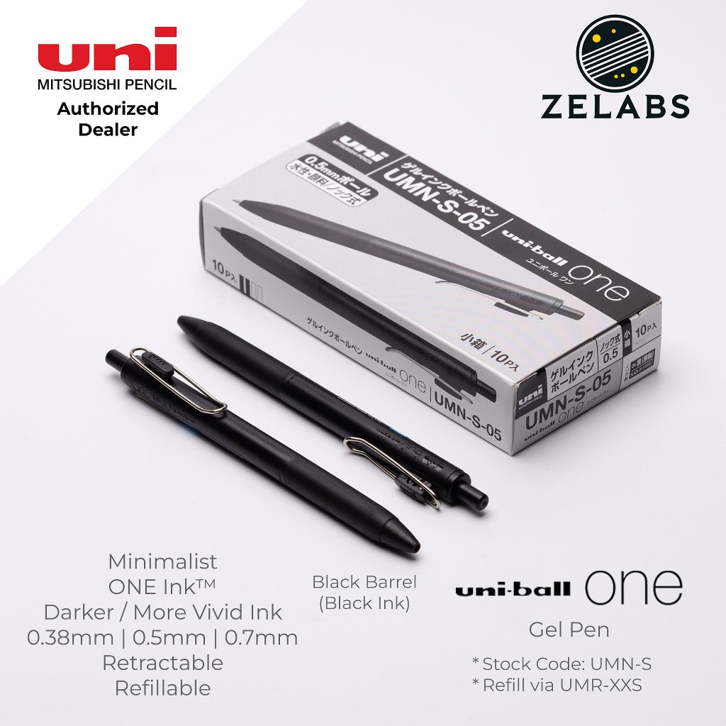 Uni Uni-Ball ONE Retractable Minimalist Gel Pen - UMN-S - 0.38mm / 0.5mm / 0.7mm