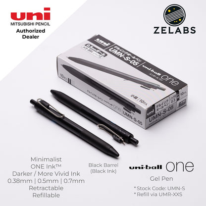 Uni Uni-Ball ONE Retractable Minimalist Gel Pen - UMN-S - 0.38mm / 0.5mm / 0.7mm