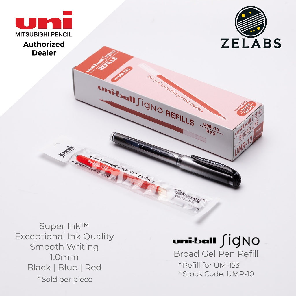 Uni Uni-Ball Signo Broad UMR-10 Gel Pen Refill (for UM-153) - 1.0mm