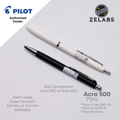 Pilot Acro 500 Micro Fine Ballpoint Pen (Palm-sized) - BAC-50MF - 0.3mm
