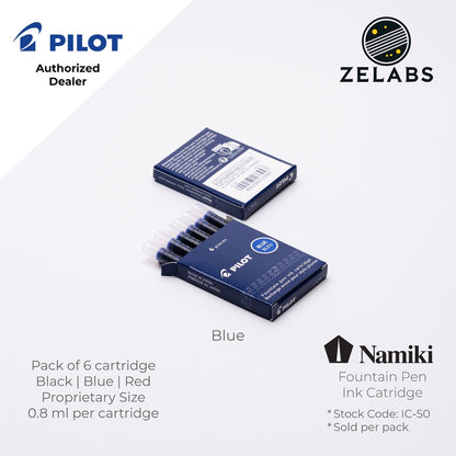 Pilot Namiki Fountain Pen Ink Cartridge (6pc pack) - IC-50 - Black | Blue | Red