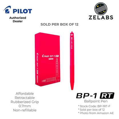 Pilot BP-1 RT Fine Retractable Ballpoint Pens (Box of 12) - BP-1RT-F - 0.7mm