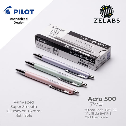 Pilot Acro 500 Micro Fine Ballpoint Pen (Palm-sized) - BAC-50MF - 0.3mm
