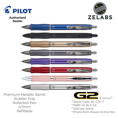 Pilot G-2 Limited Premium Retractable Roller Ball Pen (Gel Ink) - BL-G2L - 0.7mm