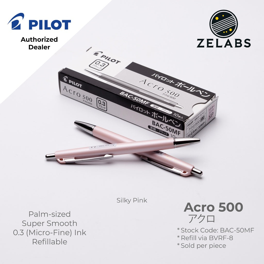 Pilot Acro 500 Micro Fine Ballpoint Pen (Palm-sized) - BAC-50MF - 0.3mm