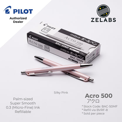 Pilot Acro 500 Micro Fine Ballpoint Pen (Palm-sized) - BAC-50MF - 0.3mm