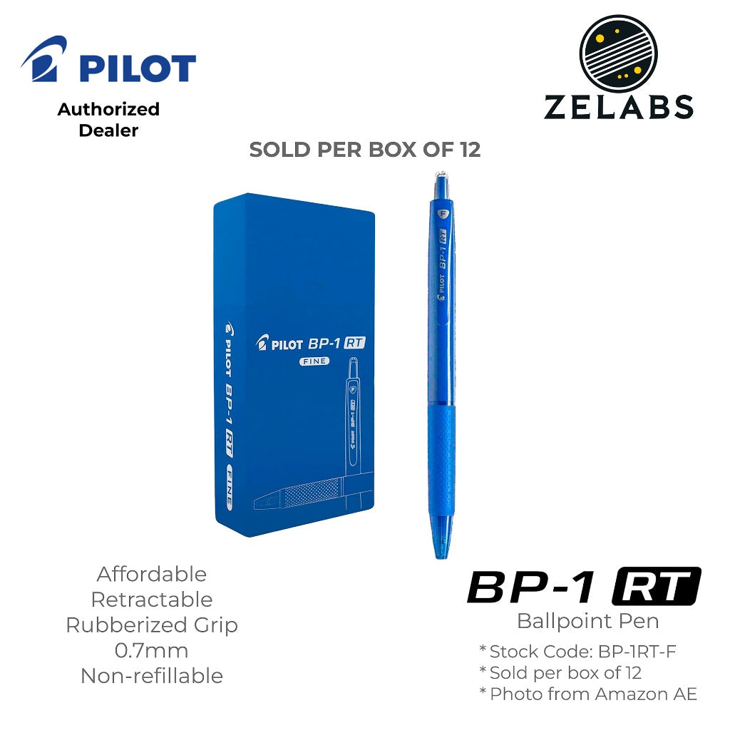 Pilot BP-1 RT Fine Retractable Ballpoint Pens (Box of 12) - BP-1RT-F - 0.7mm