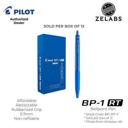 Pilot BP-1 RT Fine Retractable Ballpoint Pens (Box of 12) - BP-1RT-F - 0.7mm
