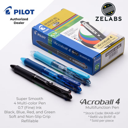 Pilot Acroball 4 Fine Multifunction Ballpoint Pen / Multi-Pen - BKAB-45F - 0.7mm