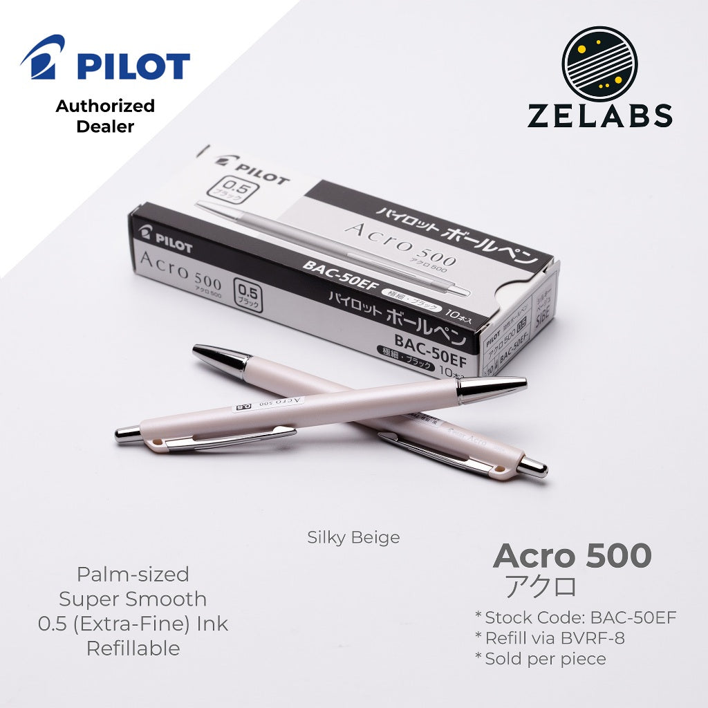 Pilot Acro 500 Extra Fine Ballpoint Pen (Palm-sized) - BAC-50EF - 0.5mm