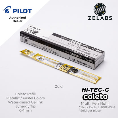 Pilot Hi-Tec-C Coleto Metallic / Pastel Gel Multi-pen / Multifunction Refill - LHKRF-10S4 - 0.4mm