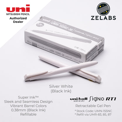 Uni Uni-Ball Signo RT1 Retractable Gel Pen (Pastel Barrel Color) - UMN-155NC - 0.38mm