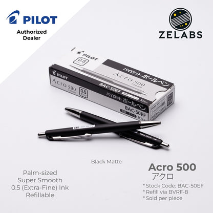 Pilot Acro 500 Extra Fine Ballpoint Pen (Palm-sized) - BAC-50EF - 0.5mm
