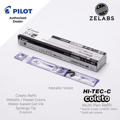 Pilot Hi-Tec-C Coleto Metallic / Pastel Gel Multi-pen / Multifunction Refill - LHKRF-10S4 - 0.4mm