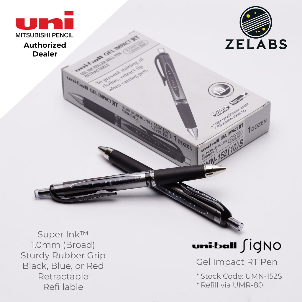 Uni Uni-Ball Signo Gel Impact RT Retractable Gel Pen - UMN-152S - 1.0mm