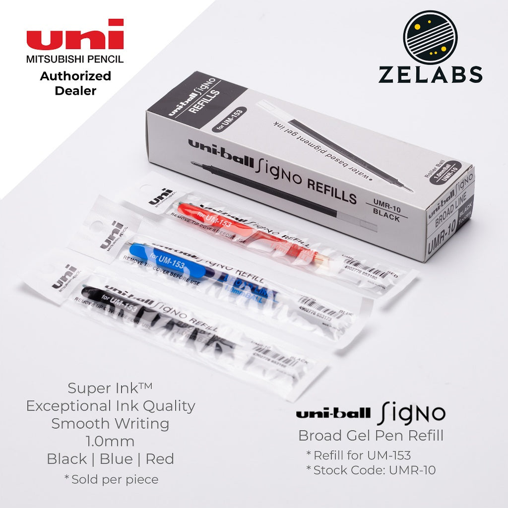 Uni Uni-Ball Signo Broad UMR-10 Gel Pen Refill (for UM-153) - 1.0mm