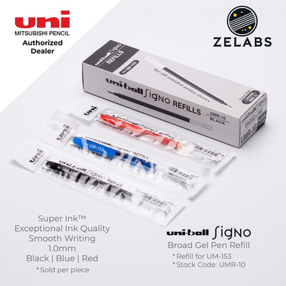 Uni Uni-Ball Signo Broad UMR-10 Gel Pen Refill (for UM-153) - 1.0mm