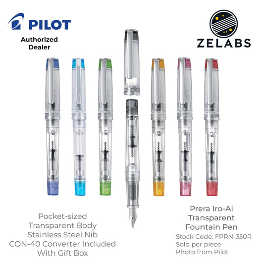 Pilot Prera Iro-Ai Transparent Fountain Pen - Demonstrator - FPRN-350R - Fine | Medium