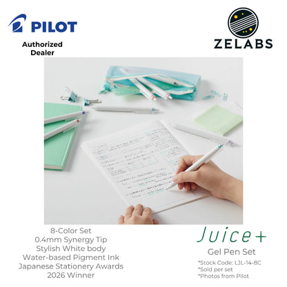 Pilot Juice+ / Juice Plus Retractable Gel Pen Set (8-Color) - LJL-14-8C - 0.4mm