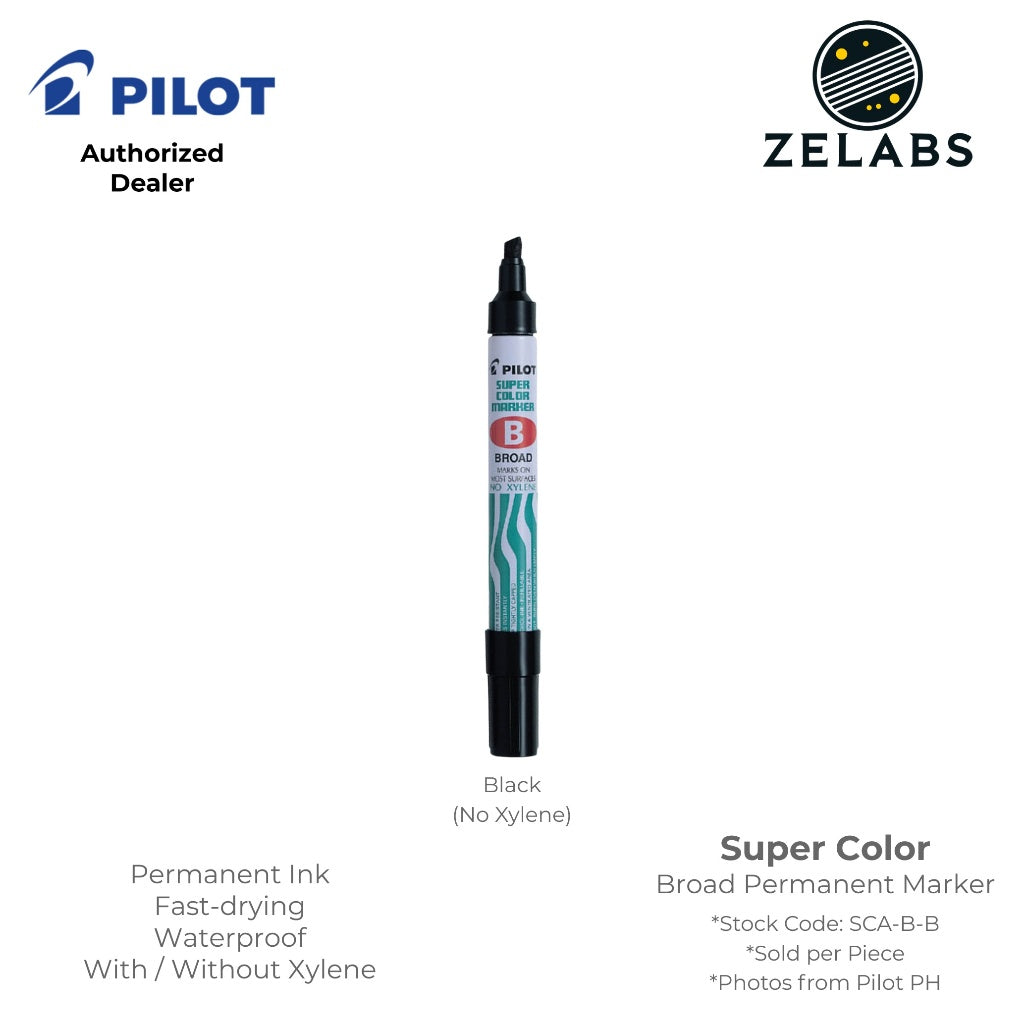 Pilot Super Color Broad Permanent Marker (w/wo Xylene) - SC-B | SCA-B