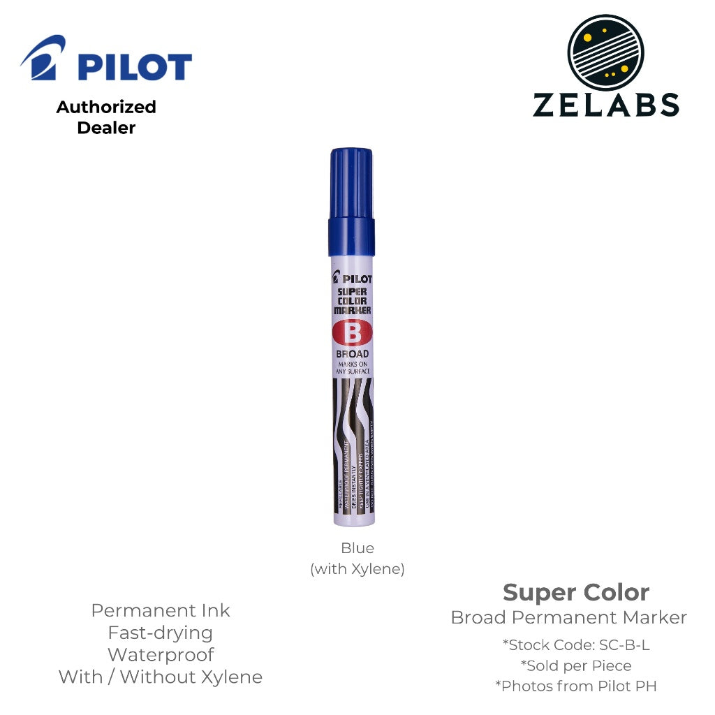 Pilot Super Color Broad Permanent Marker (w/wo Xylene) - SC-B | SCA-B