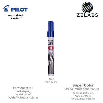 Pilot Super Color Broad Permanent Marker (w/wo Xylene) - SC-B | SCA-B