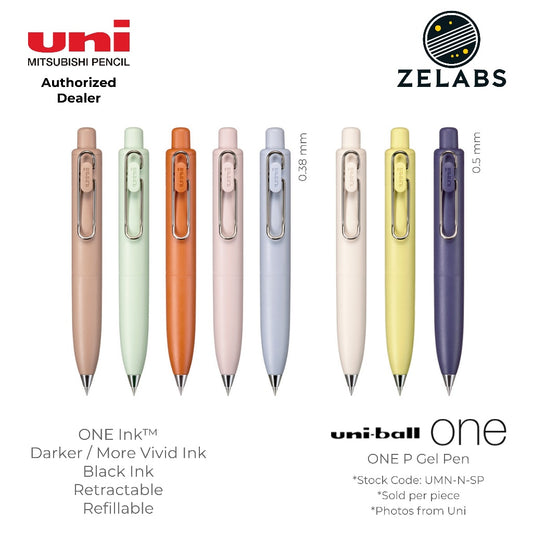 Uni Uni-Ball ONE P Retractable Gel Pen (Black Ink) - UMN-SP - 0.38mm / 0.5mm