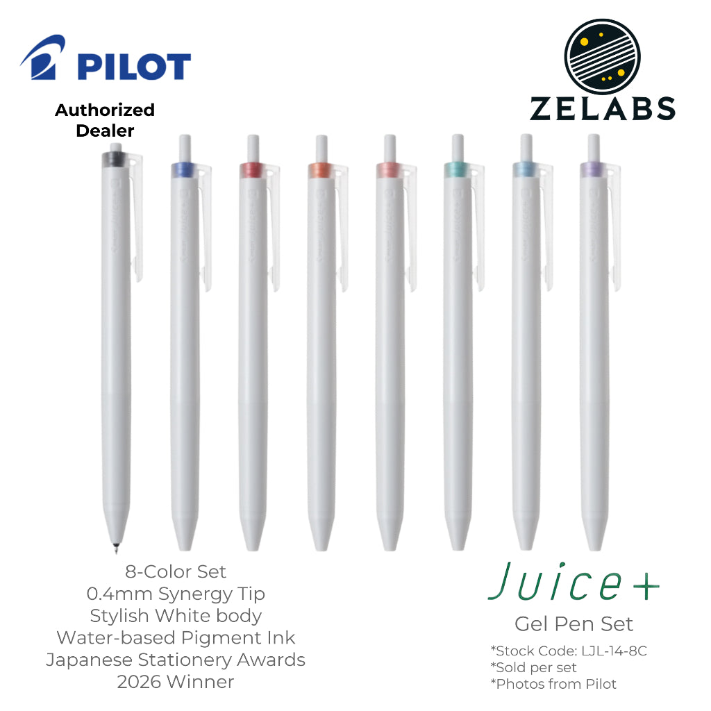 Pilot Juice+ / Juice Plus Retractable Gel Pen Set (8-Color) - LJL-14-8C - 0.4mm