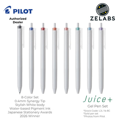 Pilot Juice+ / Juice Plus Retractable Gel Pen Set (8-Color) - LJL-14-8C - 0.4mm
