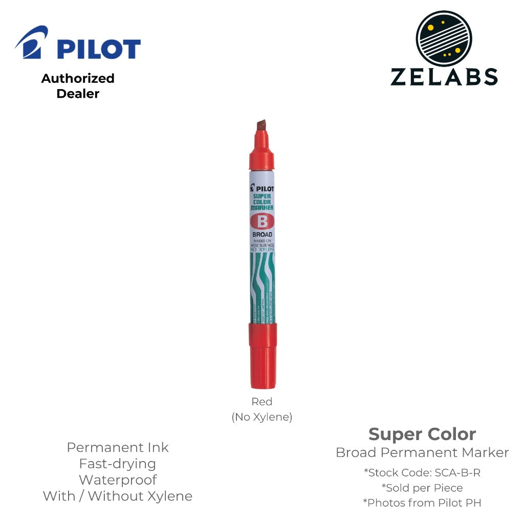 Pilot Super Color Broad Permanent Marker (w/wo Xylene) - SC-B | SCA-B