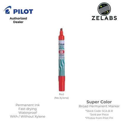 Pilot Super Color Broad Permanent Marker (w/wo Xylene) - SC-B | SCA-B