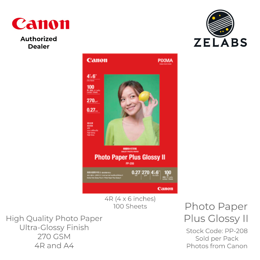 Canon PP-208 Photo Paper Plus Glossy II - 4R | A4  - 270 GSM
