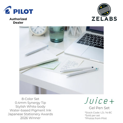 Pilot Juice+ / Juice Plus Retractable Gel Pen Set (8-Color) - LJL-14-8C - 0.4mm
