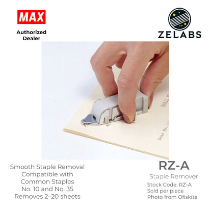 MAX Staple Remover RZ-A - Compatible with No.10 and No.35 Staples