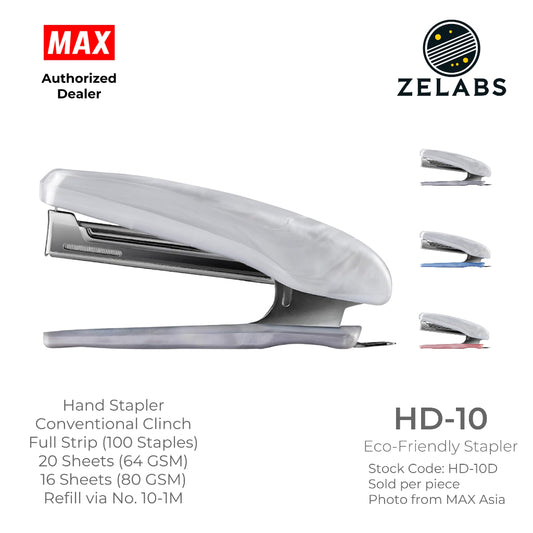MAX HD-10D Limited Edition Eco-Friendly Stapler - Hand Stapler (Refill by No.10 Staples)